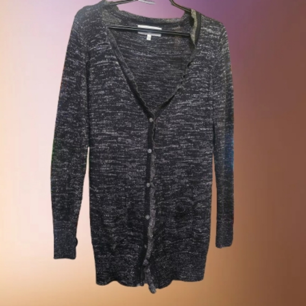 Victoria's Secret Black and Gray Knit Cardigan